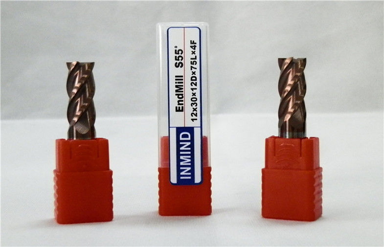 4 торцевой фрезы плоское Endmill карбида длинних достигаемости каннелюры твердых с высокой эффективностью